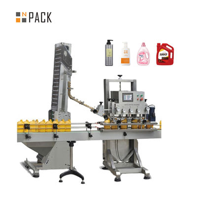 Máquina automática de tampa de parafusos para garrafas de vinho para animais de estimação de 6 rodas