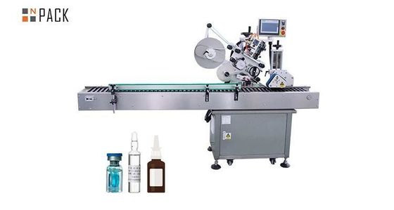 Máquina de rotulagem automática horizontal de frascos para embalagens de medicamentos
